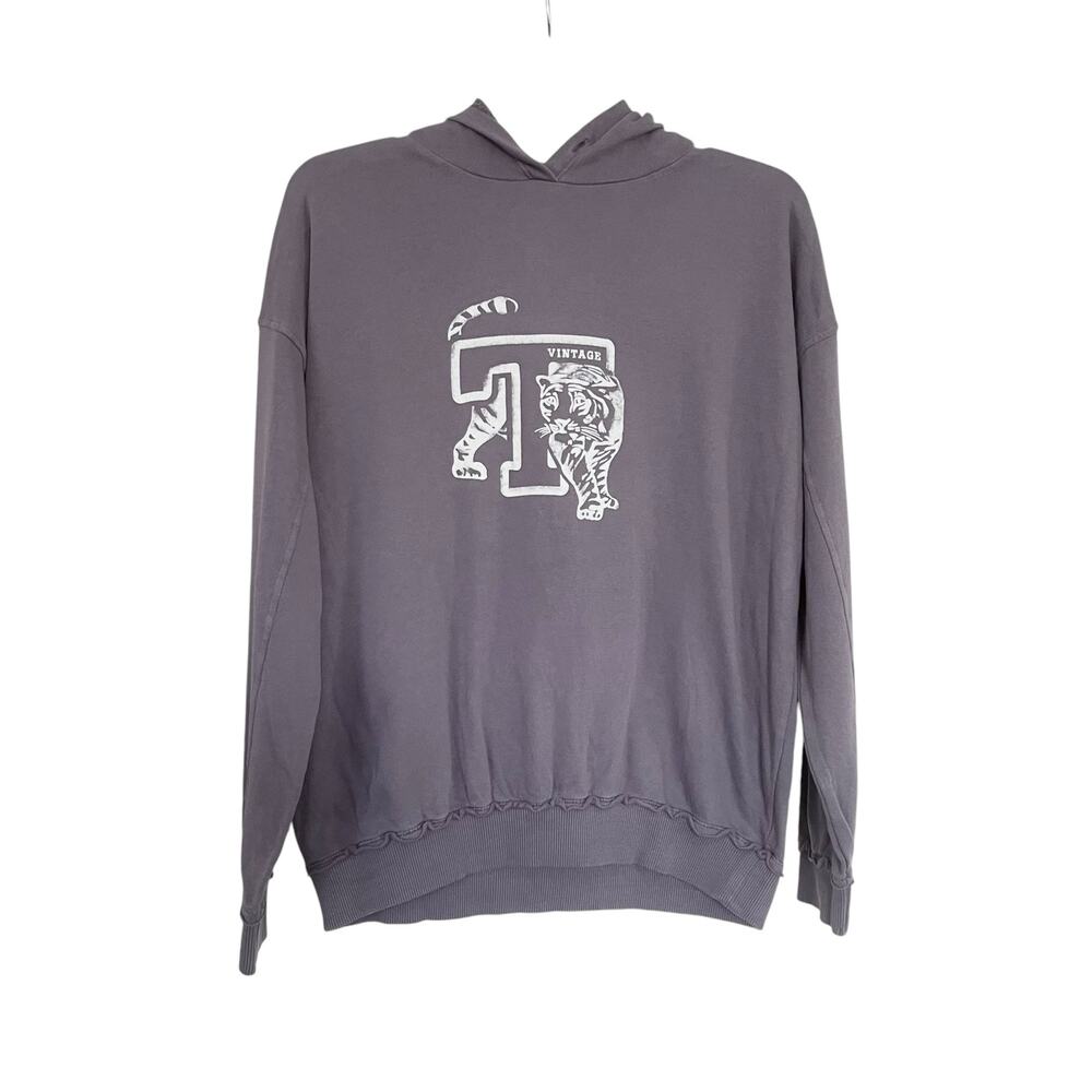 Tocoto Vintage Unisex Boy Girl Gray Hooded Sweatshirt size 12